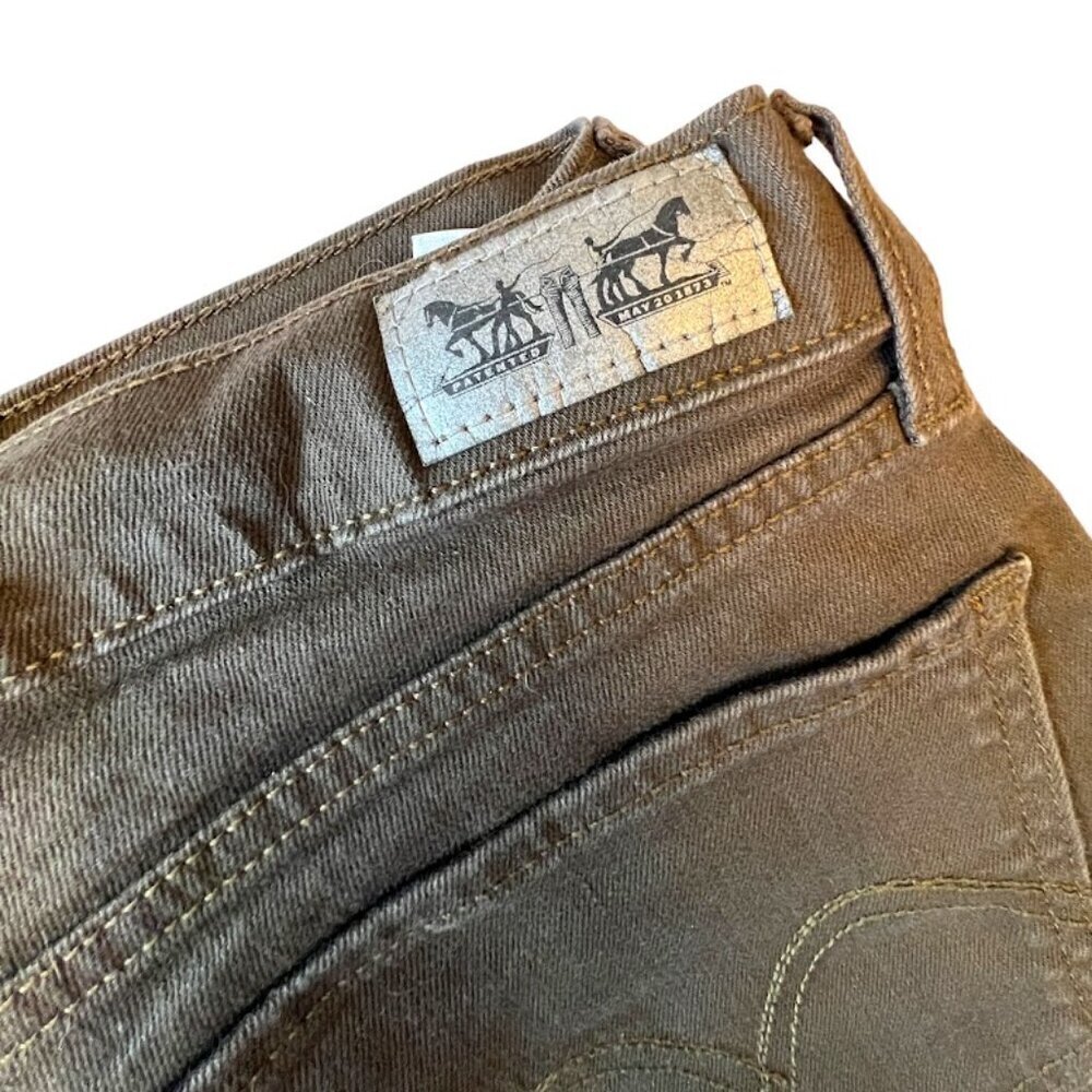 Levis Green 524 Too Superlow Skinny Jeans 13M - Picture 7 of 9